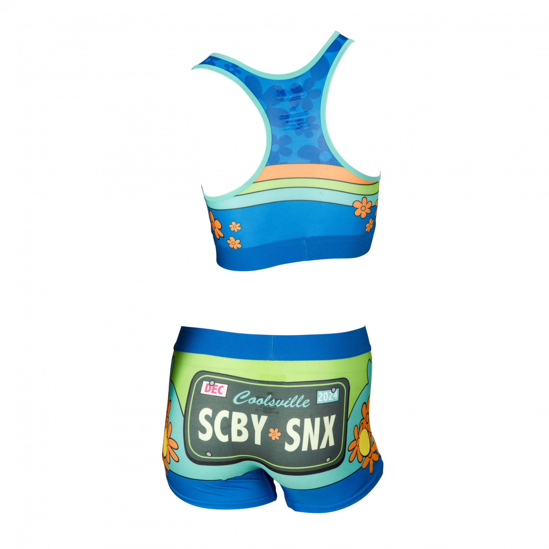 Scooby-Doo Mystery Machine License Plate Bra and Boy Short Panty Set